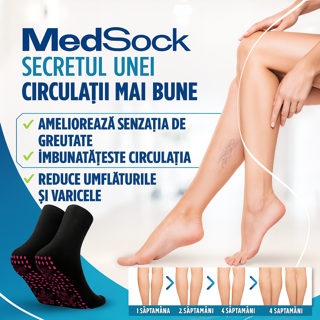 1+1 GRATUIT - MedSocks® - Ciorapi de compresie cu turmalină